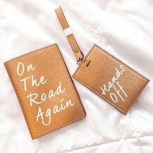 Understated Leather Passport Case & Travel Tag Set